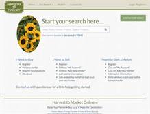 Tablet Screenshot of harvesttomarket.com